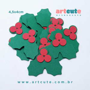 Aplique em EVA Enfeites de Natal. Pacote com 20un