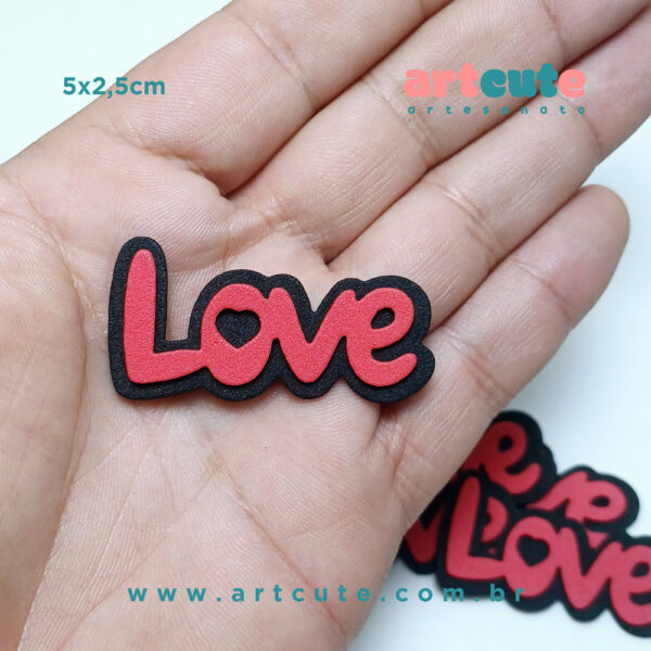 Aplique em EVA Love. Pacote com 20un - Imagem 2