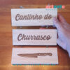 Plaquinha Decorativa Cantinho do Churrasco 25X19cm - Imagem 2
