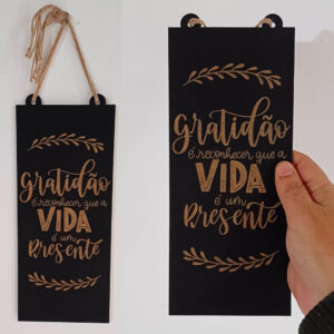Plaquinha Quadro Gratidão