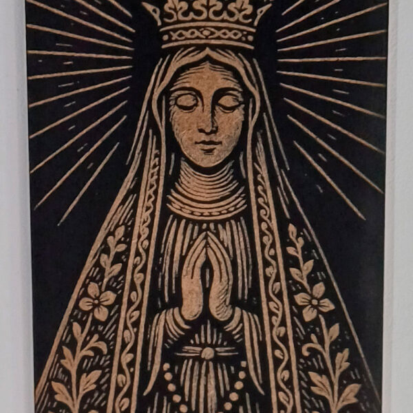 Plaquinha Quadro Religioso Católico Nossa Senhora Aparecida - Imagem 3