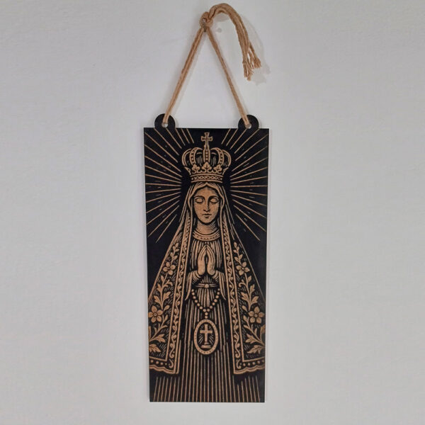 Plaquinha Quadro Religioso Católico Nossa Senhora Aparecida - Imagem 2