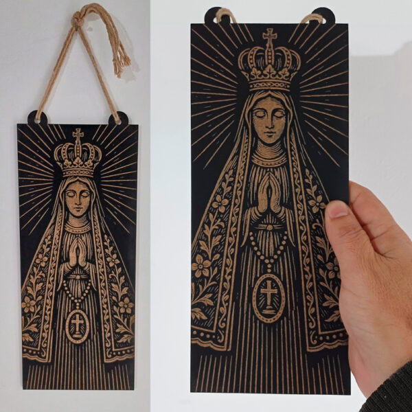 Plaquinha Quadro Religioso Católico Nossa Senhora Aparecida