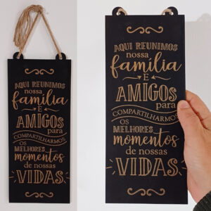 Plaquinha Quadro Decorativo Família