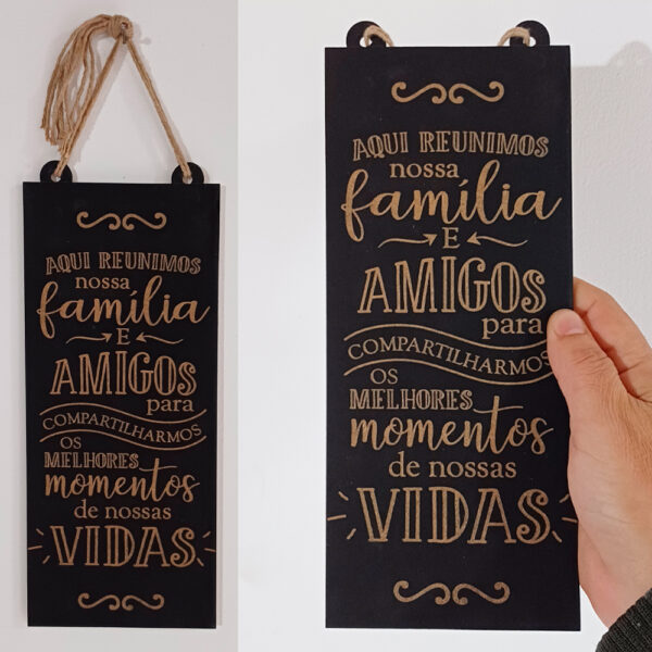 Plaquinha Quadro Decorativo Família