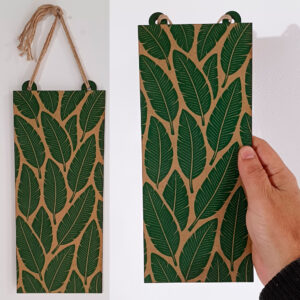 Plaquinha Quadro Decorativo Folha de Bananeira