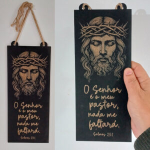 Plaquinha Quadro Religioso Jesus Salmos 23