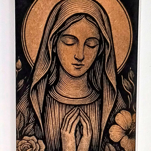 Plaquinha Quadro Religioso Virgem Maria - Imagem 3