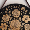 Plaquinha Decorativa Redonda em Madeira - Flores - Imagem 4