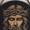 Plaquinha Decorativa Redonda em Madeira - Tema Religioso: Jesus - Imagem 6