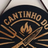 Placa Decorativa Redonda em Madeira Cantinho do Churrasco - Imagem 6