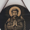 Placa Decorativa Redonda em Madeira Santo São Francisco de Assis - Imagem 6
