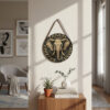 Quadro Placa Decorativa Redonda em Madeira - Elefante - Imagem 3